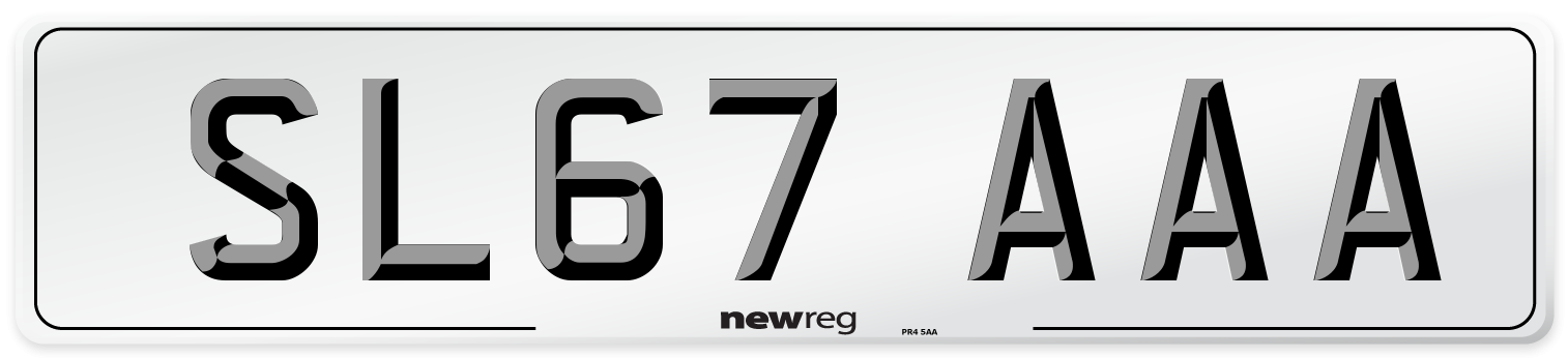 SL67 AAA Number Plate from New Reg
